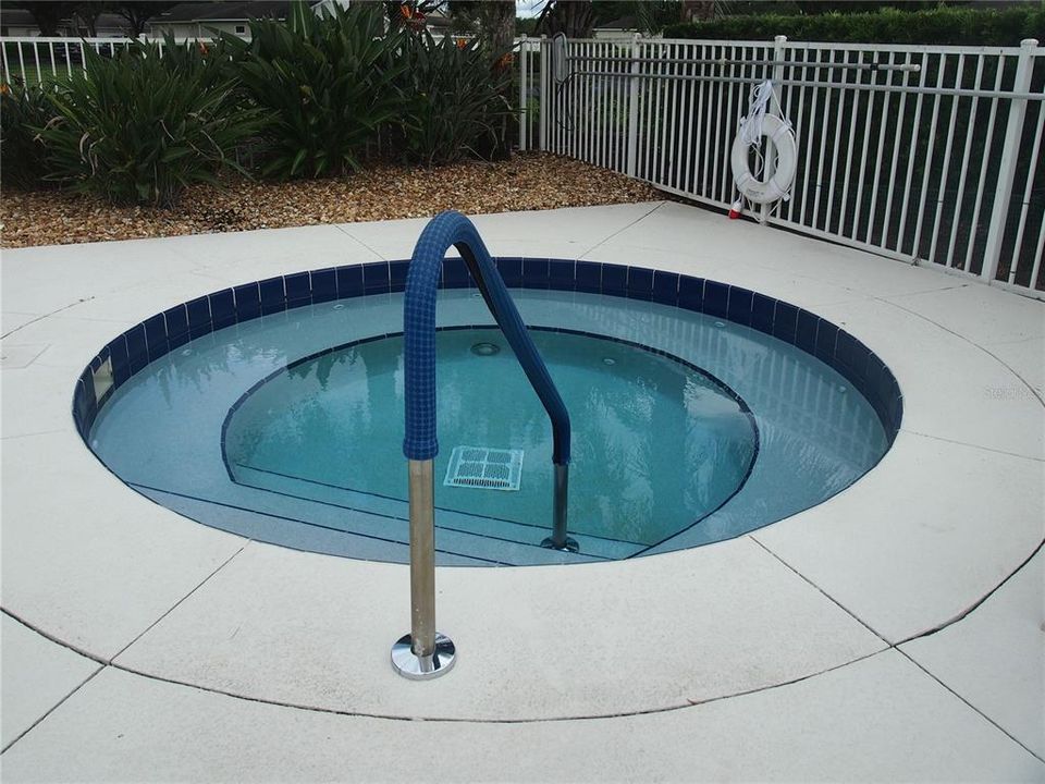 Hot tub in pool area