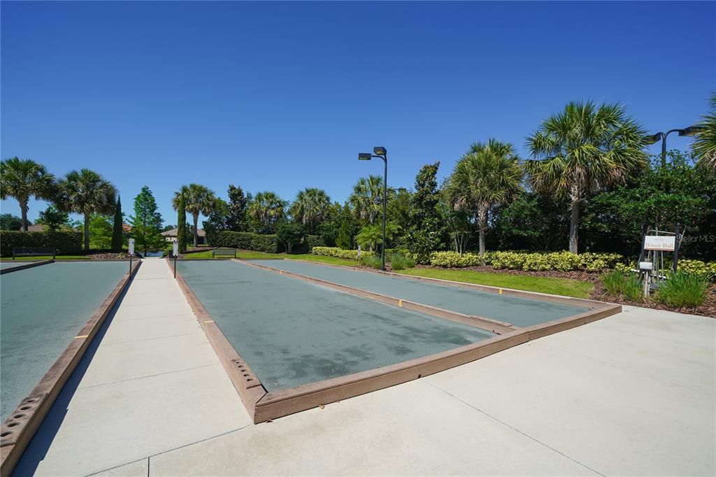 Bocce ball near large dog park