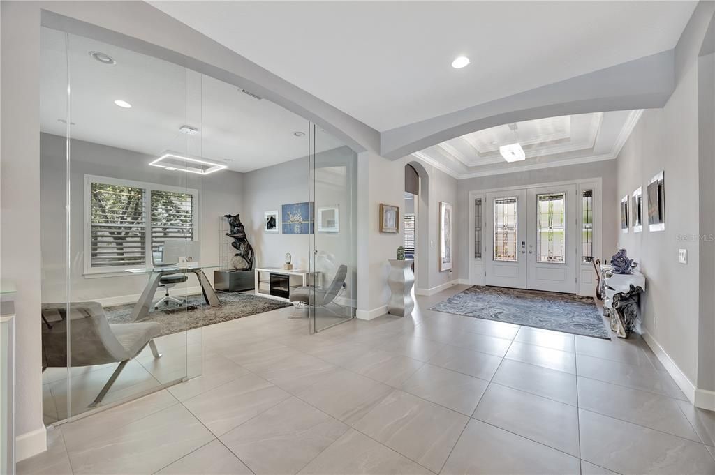 Spacious foyer with elegant details