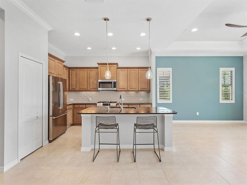 Kitchen with wood cabinetry