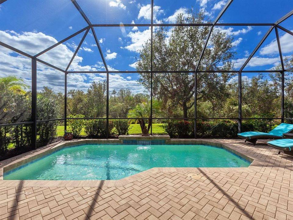 Paver lanai on the screened enclosure