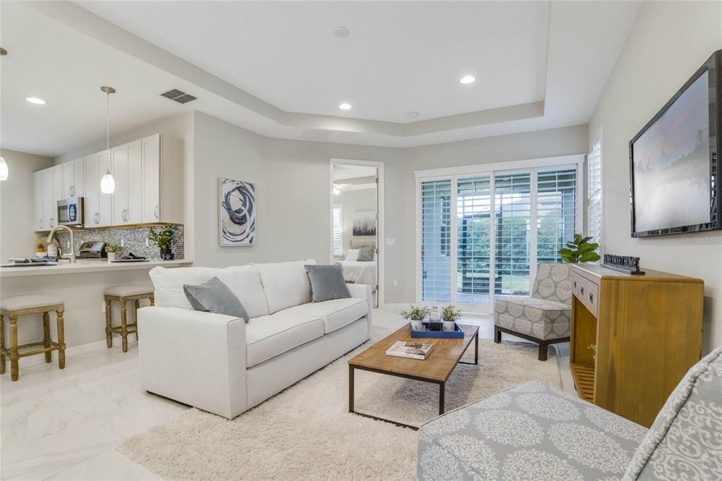 Kitchen overlooks Great Room area