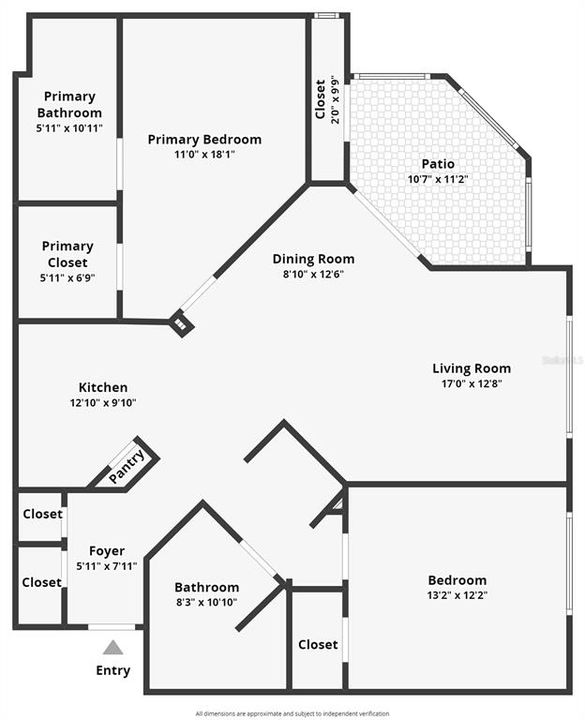 For Sale: $300,000 (2 beds, 2 baths, 1153 Square Feet)