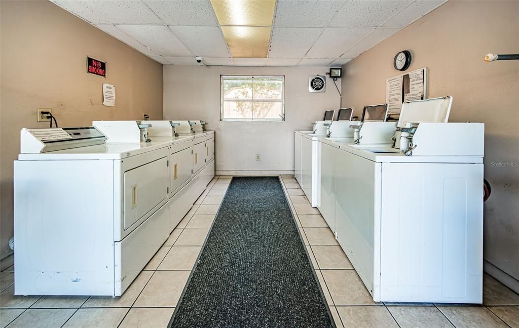 Well-maintained community laundry facilities equipped with modern washers and dryers, providing an easy and efficient solution for all your laundry needs.