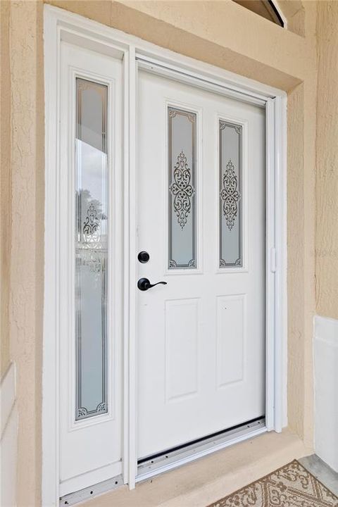 Glass Etched Front Door Entry