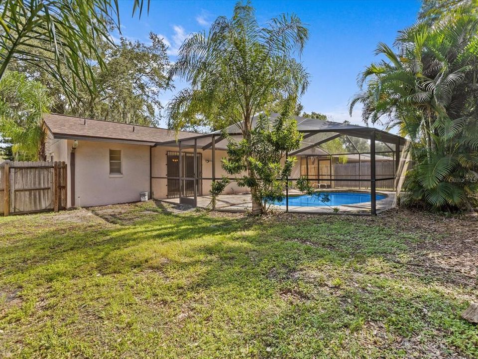 Backyard and Screened In Pool