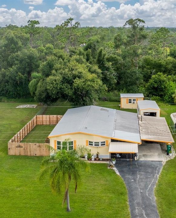 Aerial view of home