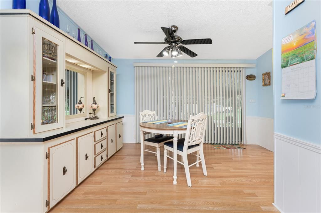 Dining Room with built-in china cabinet