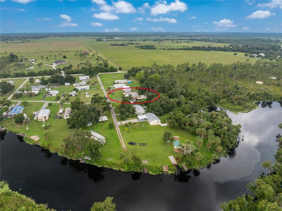 Aerial view of proximity to Shell Creek