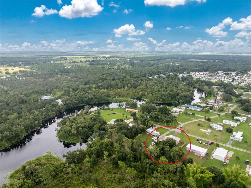 Aerial view of proximity to Shell Creek