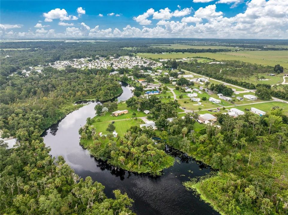 Aerial view of proximity to Shell Creek