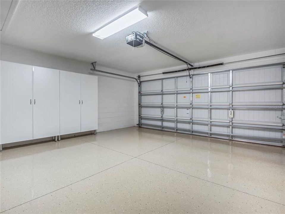 Epoxy garage floor and storage