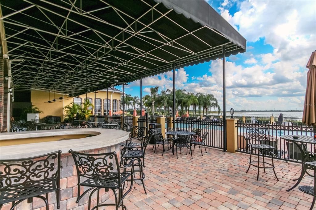 Restaurant Patio overlooking Lake Ashton