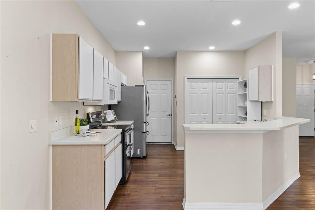 Kitchen features Recessed Lighting