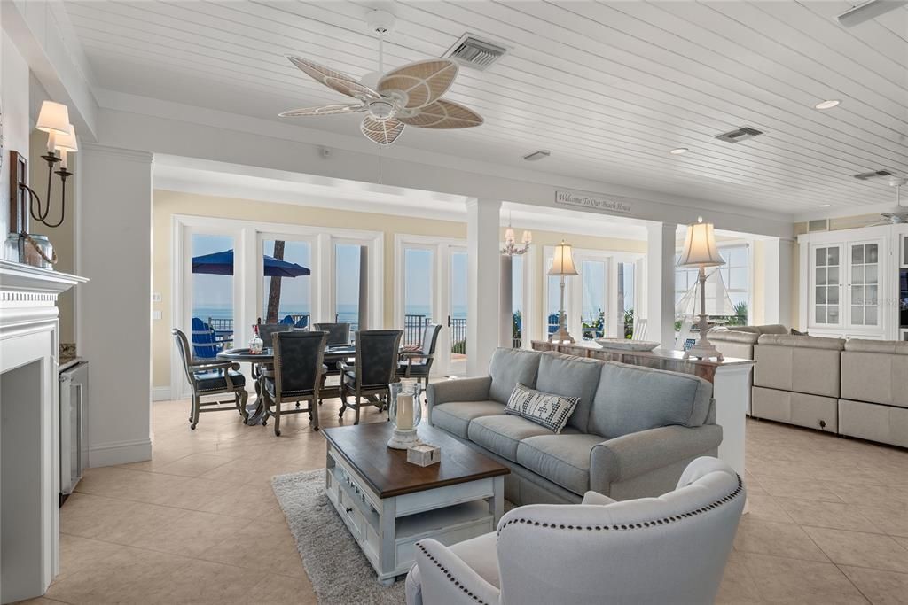 Living Room| Sitting area and Family room all overlooking the ocean