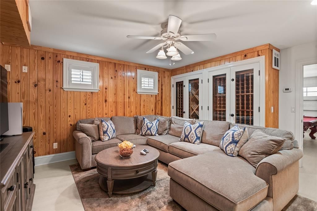 Bonus Room with wine cabinet