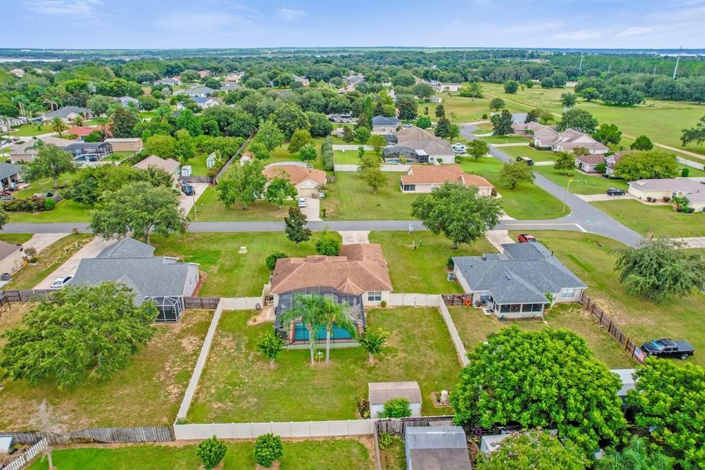 Aerial View of the House and the Community