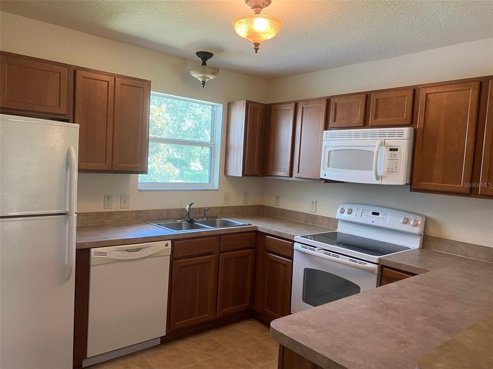 Kitchen with pony step countertop