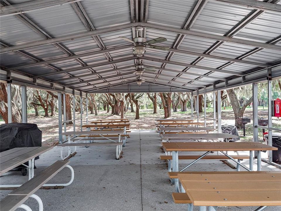 Picnic pavilion, overlooking Lake Evert