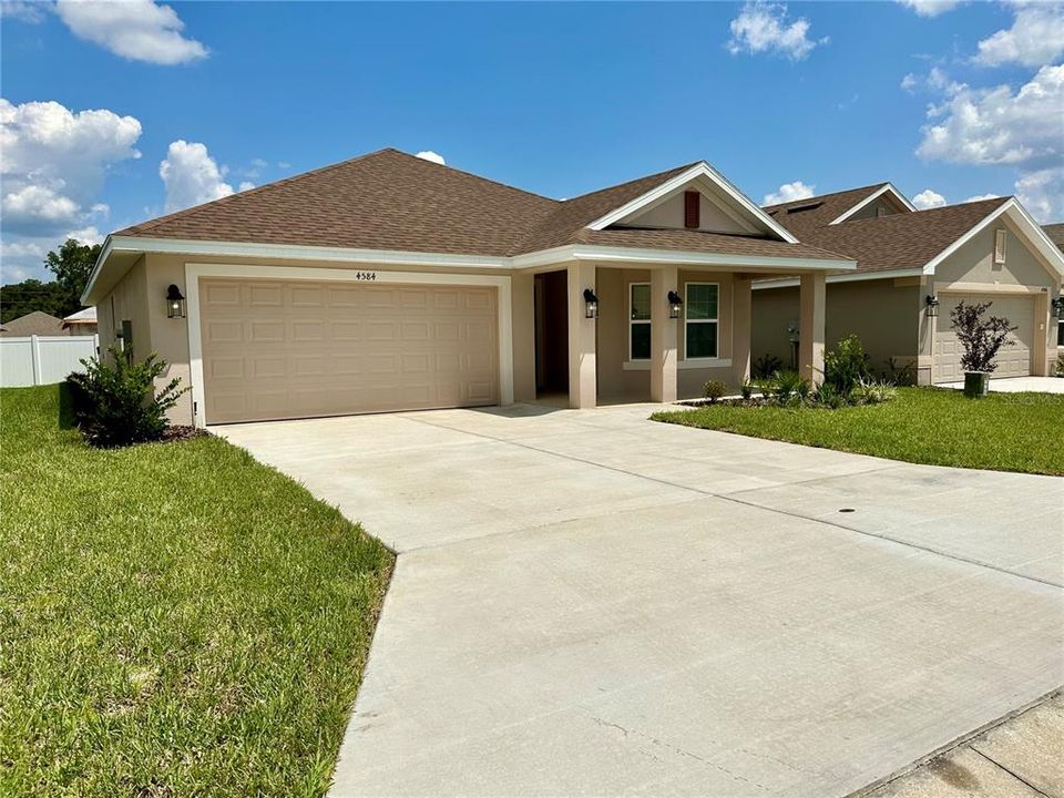 Driveway and front of the house