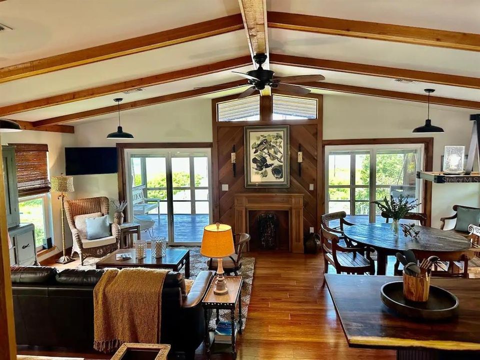 Upstairs living area.