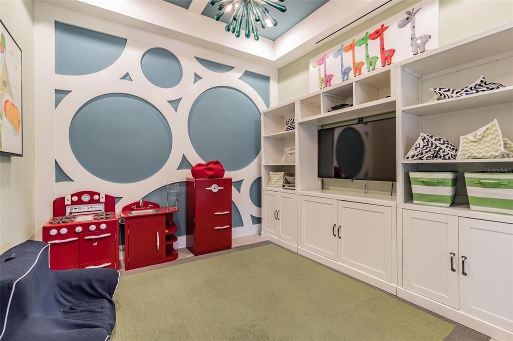 kids play area in fitness center