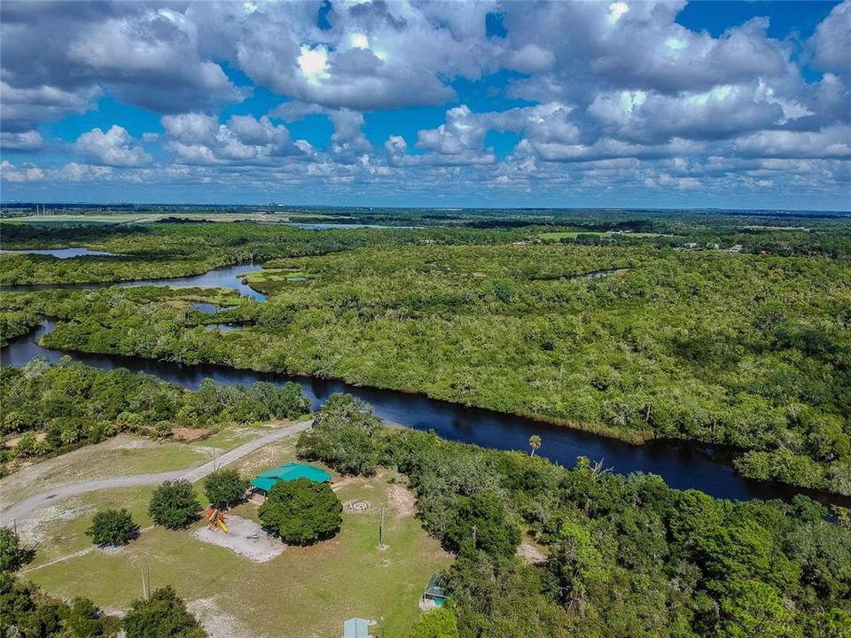 Aereal view of the Little Manatee River