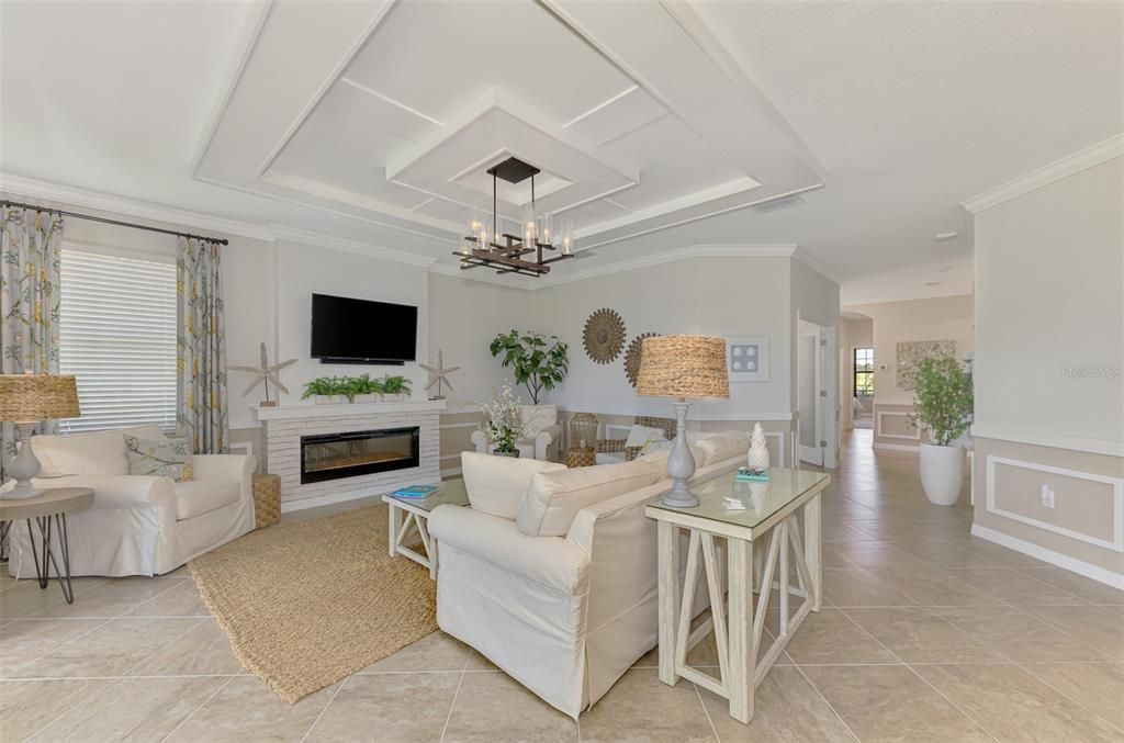 This home was professionally decorated and served as a model for the Roma Floor Plan.