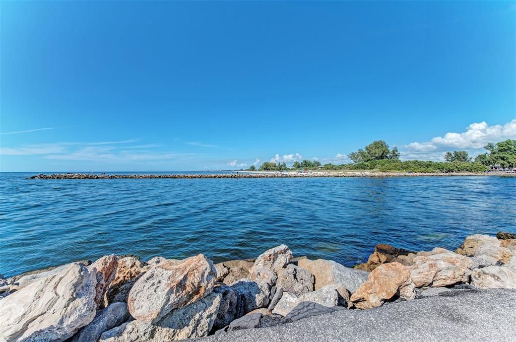 The North Jetty has wind surfing and sail boards on windy days