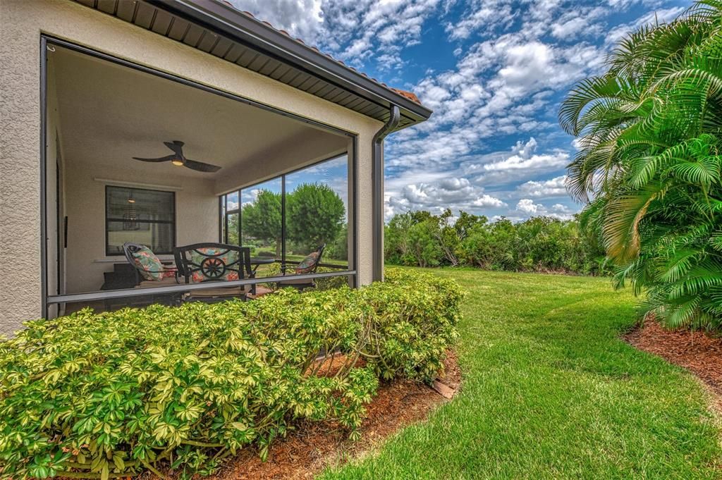 The porch/lanai overlooks the preserve and there is ample room for a pool and spa if you want to add that.