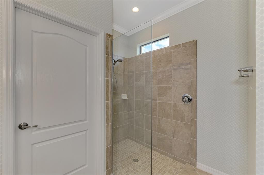 The shower in the master ensuite is huge.