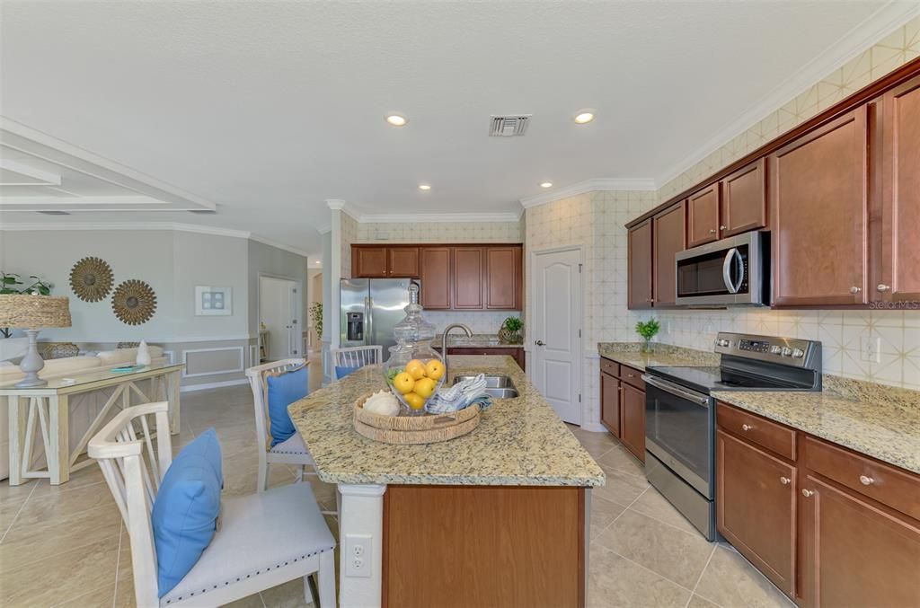 Plenty of cabinets, counters  and cooking space