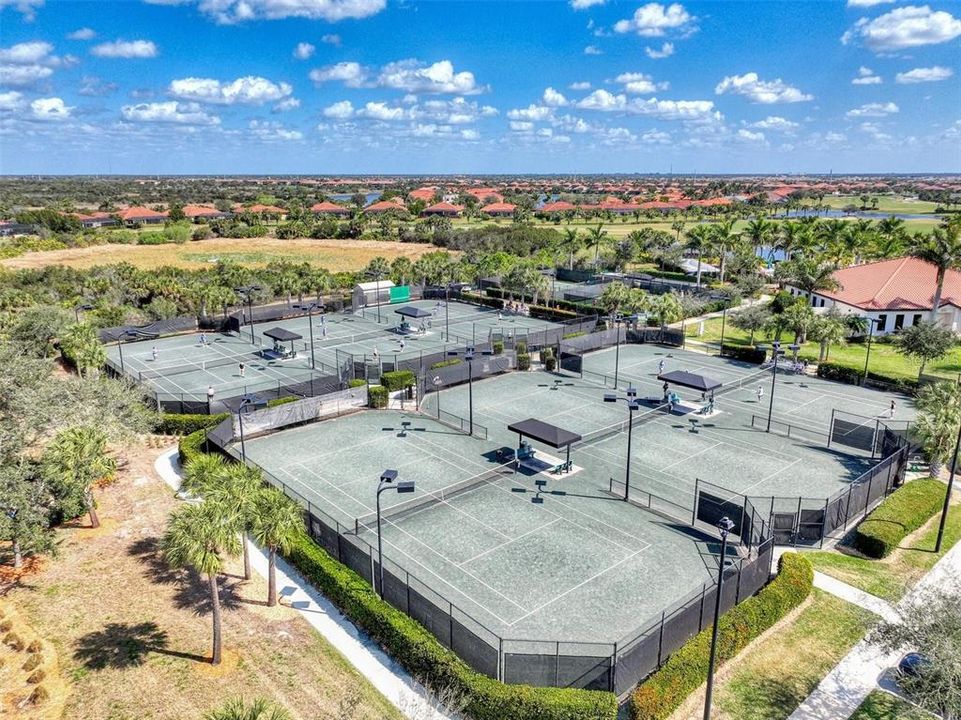 The courts from the air