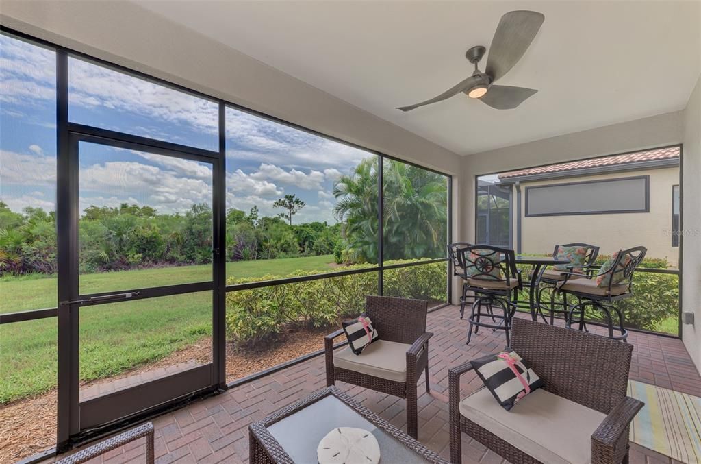 The porch/lanai overlooks the preserve and there is ample room for a pool and spa if you want to add that.