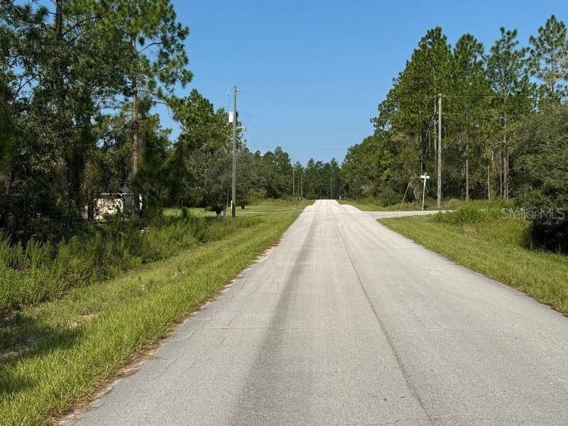 Looking West down Neptune Blvd from Property