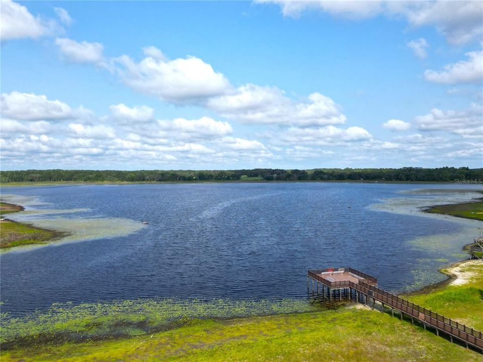 Rainbow Lakes Estates' Lake Bonable with Residents Sunset Viewing Pier