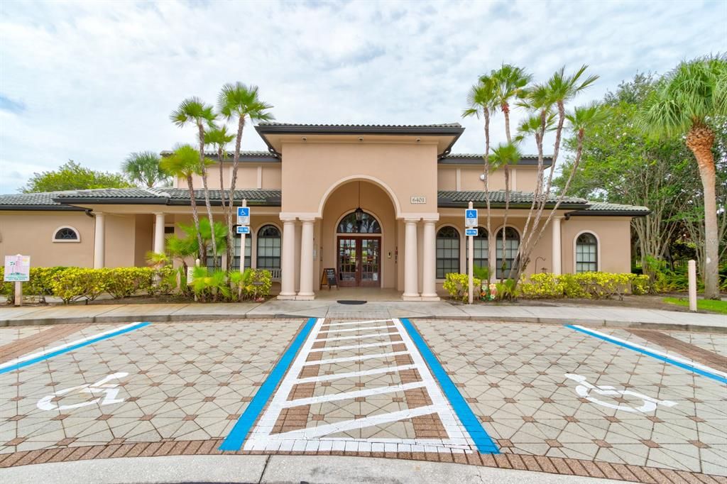 Clubhouse with a gathering area and private office occupied by on-site Management