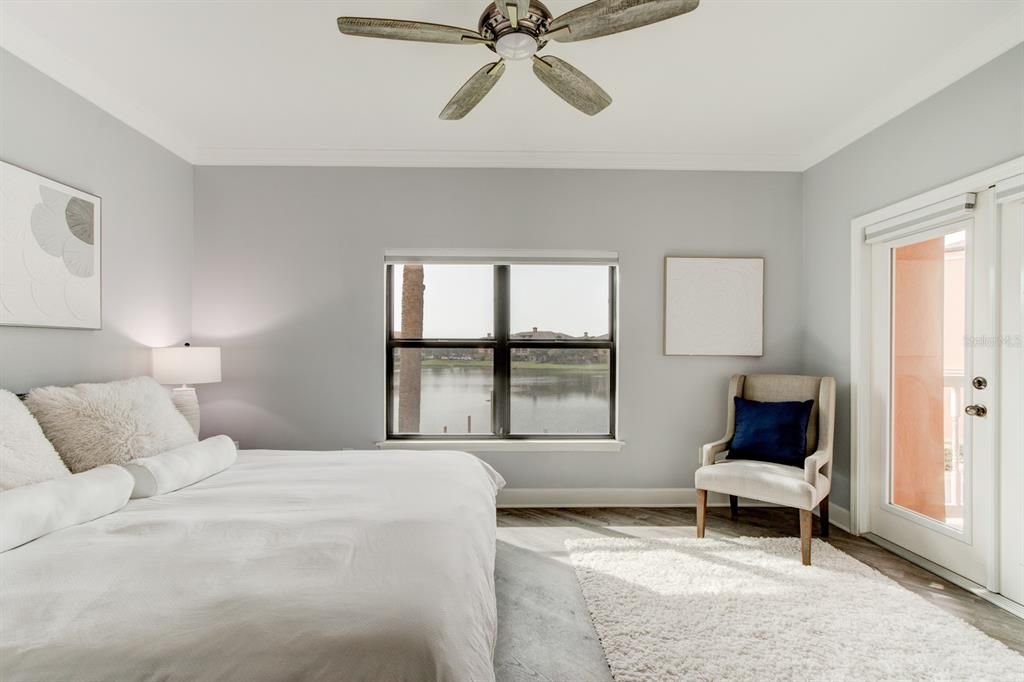 Primary Bedroom with waterviews