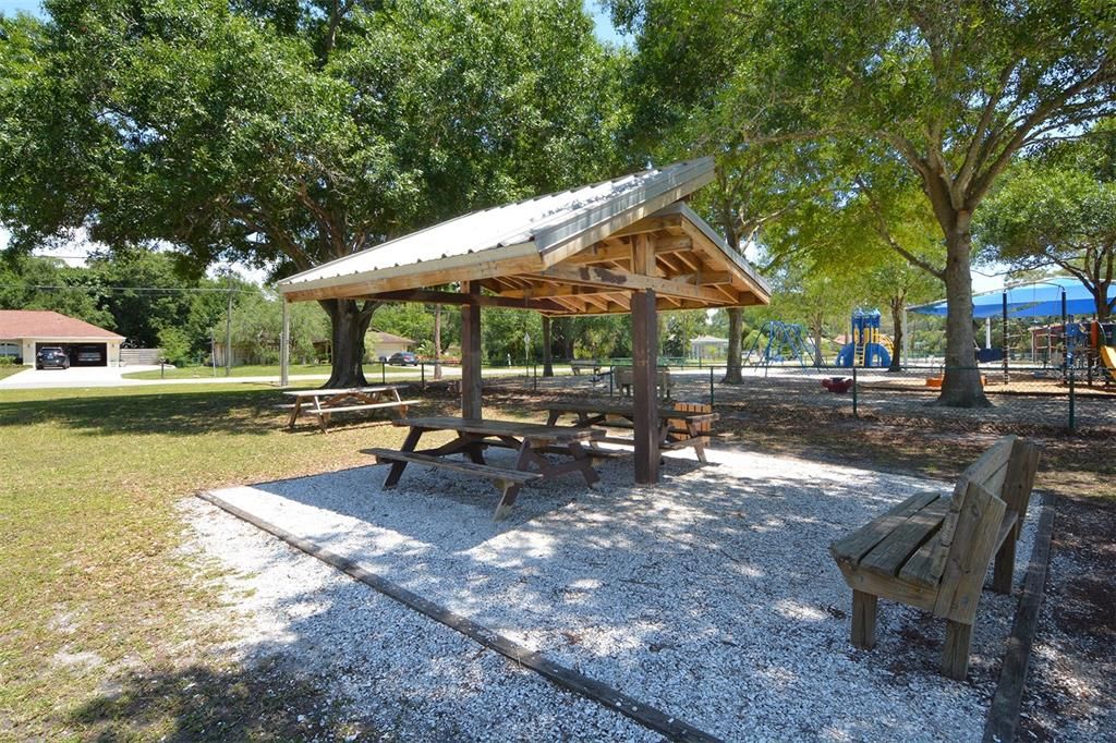 Picnic areas and a playground are wonderful amenities...