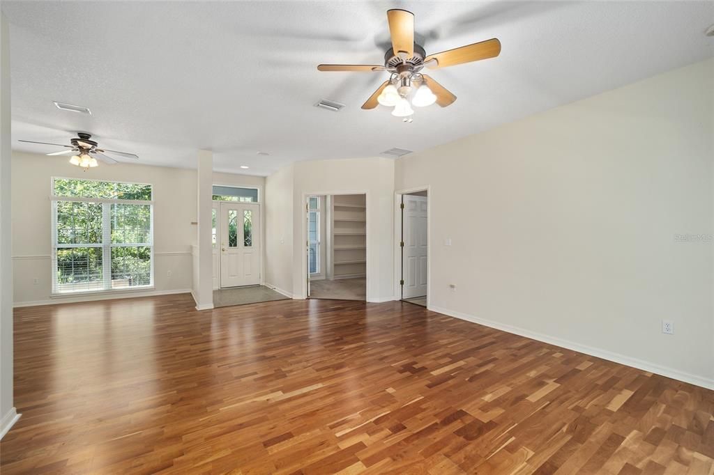 LOOKING BACK FROM FORMAL LIVING AREA TO FOYER AND STUDY