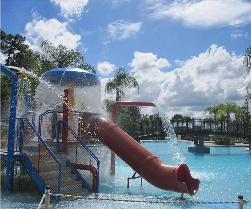 Resort style pool and water slides