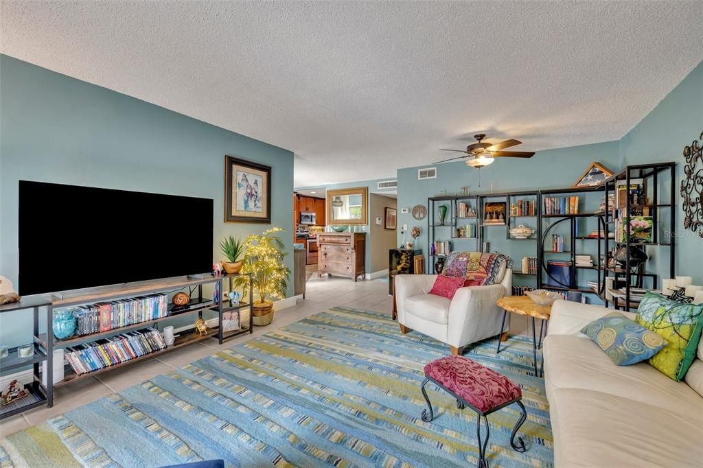 Living room from Fireplace corner