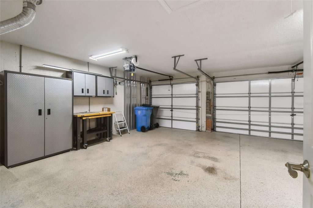 3 car garage complete with Gladiator Garage Storage Systems