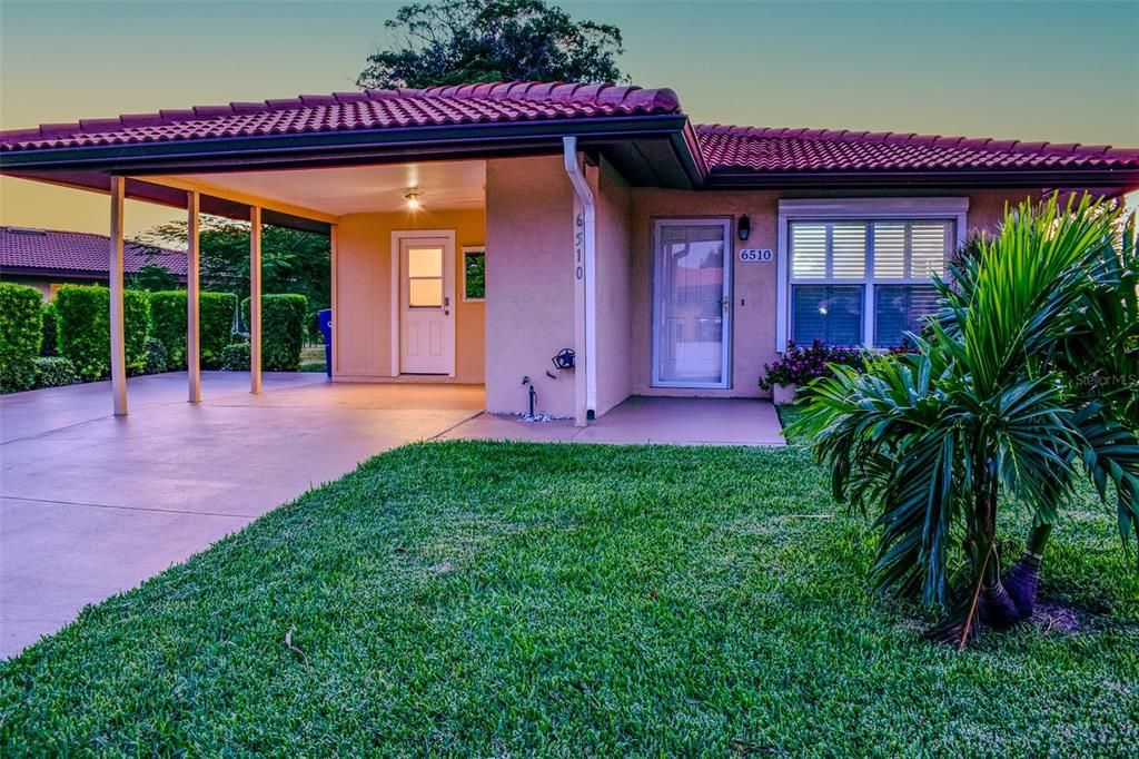 Extra wide driveway provides plenty of guest parking.