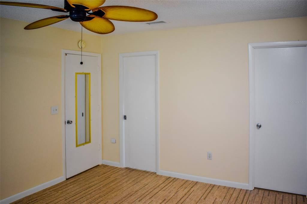 Master bedroom as an extra large walk-in closet and full private remodeled bathroom.