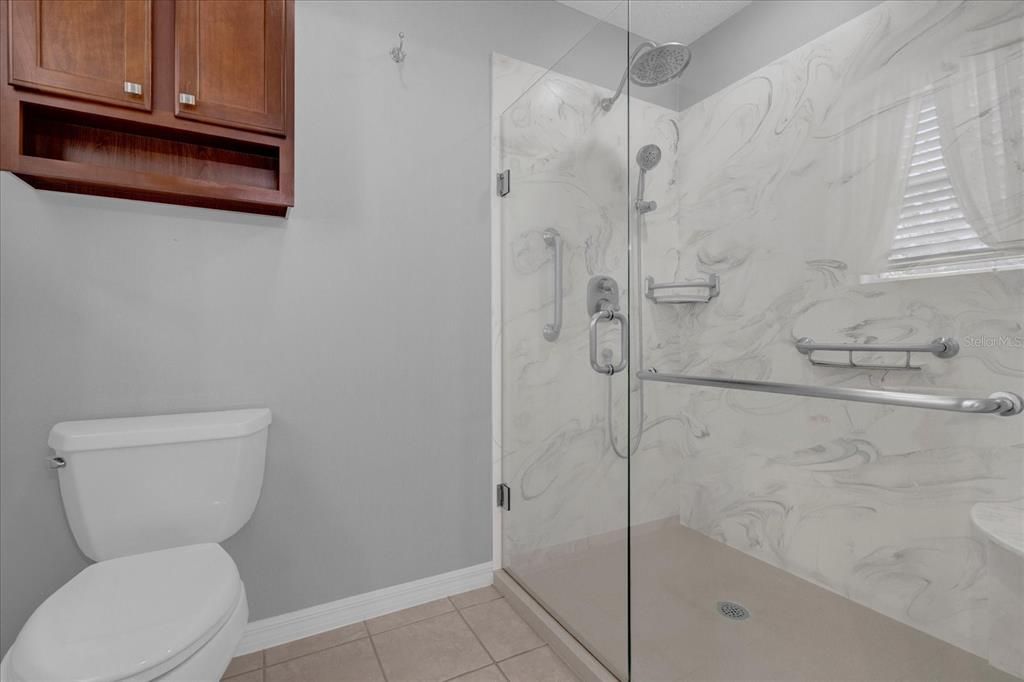 Primary water closet and walk-in shower