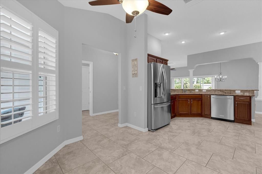 View from Dinette area into kitchen