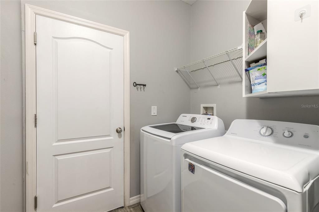 garage door in laundry room