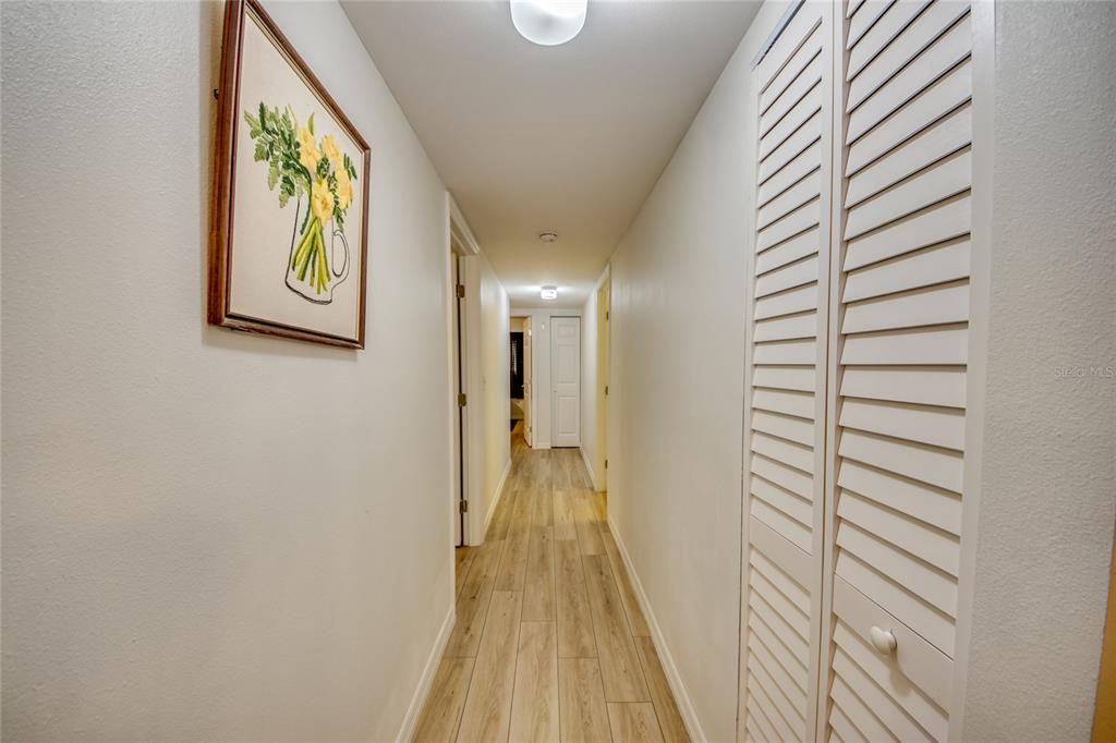 Hallway to bedrooms and bathrooms