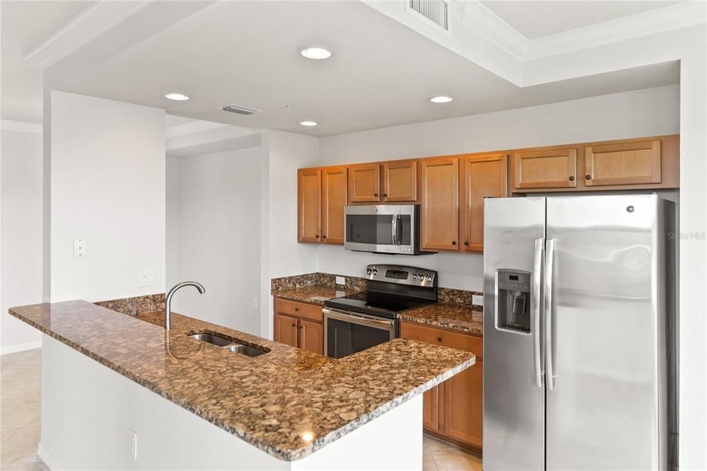 Granite Countertops and Stainless Steel Appliances